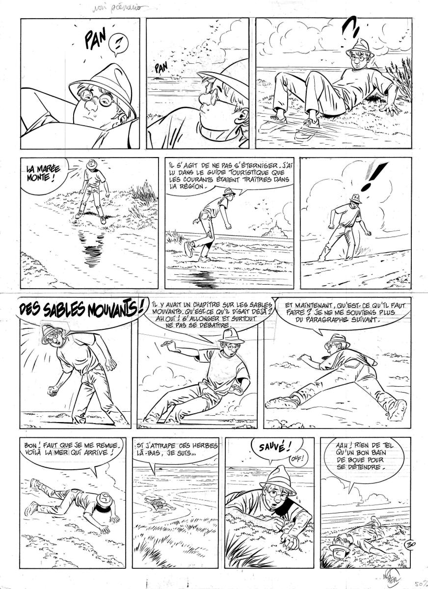 Planche originale 30 du tome 12 "Le Gabion" de Jérôme K. Jérôme Bloche