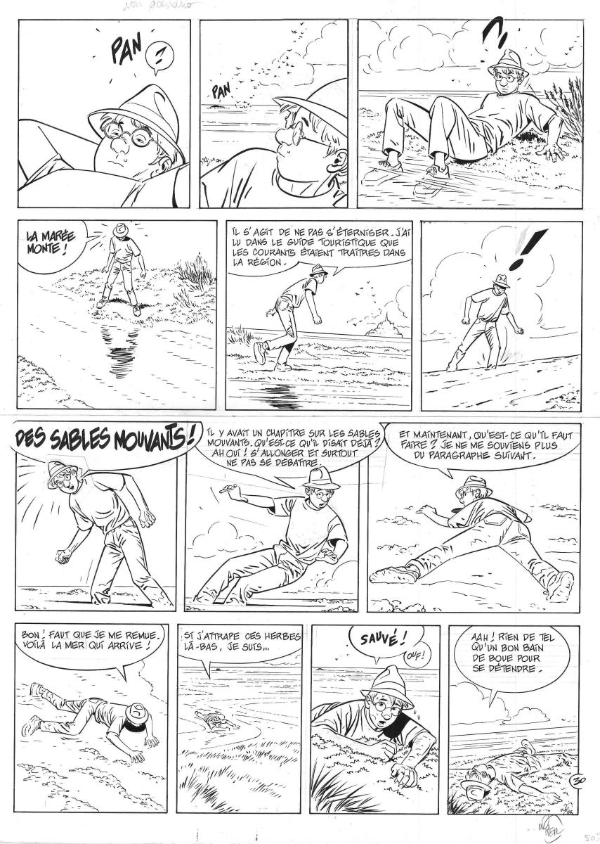 Planche originale 30 du tome 12 "Le Gabion" de Jérôme K. Jérôme Bloche