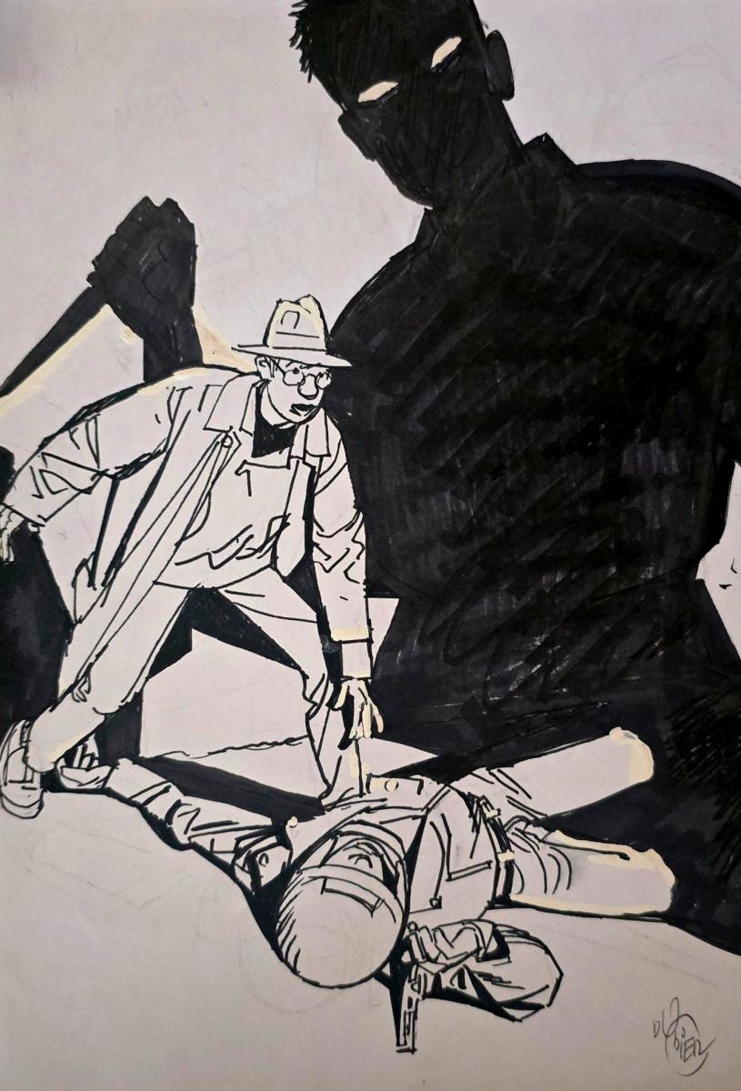 Illustration originale 4 pour l'intégrale Jérôme K. Jérôme Bloche