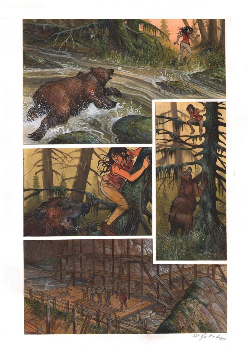 Planche originale 23 de KRAA Tome 3 La colère blanche de l'orage