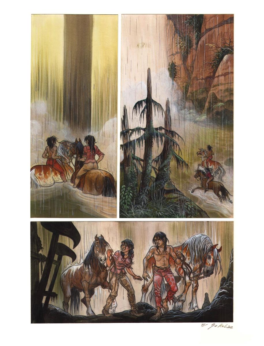 Planche originale 15 de KRAA Tome 3 La colère blanche de l'orage