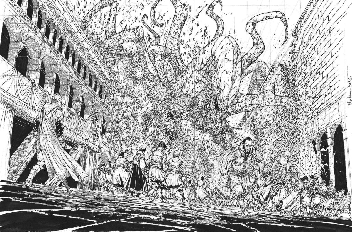 Double planche originale 48-49 de La confrérie des tempêtes Tome 2