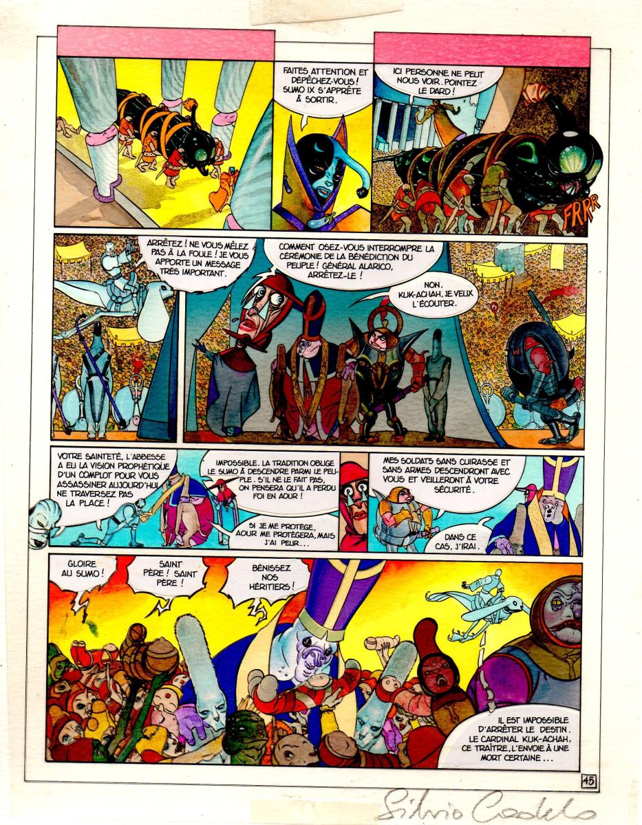 Mise en couleur originale 45 de la Saga d'Alandor Tome 1 Le Dieu Jaloux