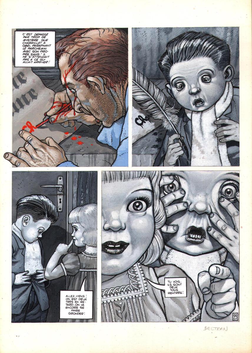 Planche originale 29 en couleurs Le ventre du Minotaure