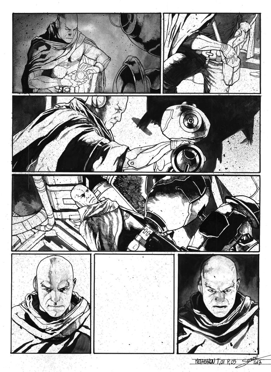 Planche originale 3 de Méta-Baron T.01 signée