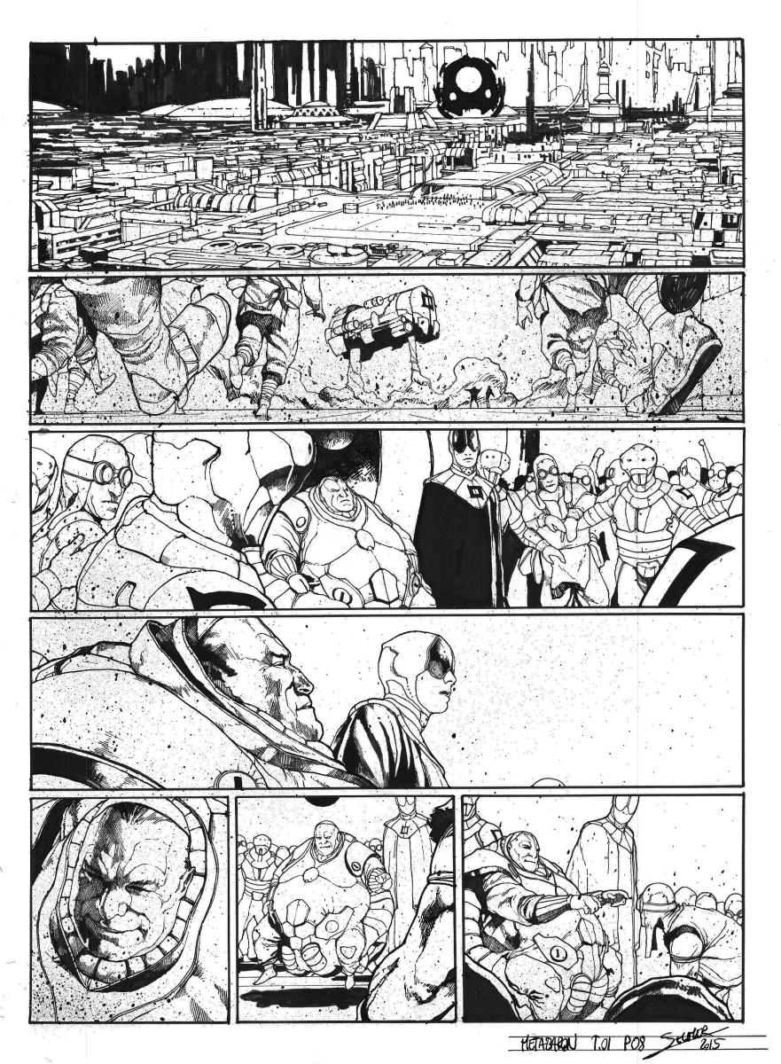 Planche originale 8 de Méta-Baron T.01 signée