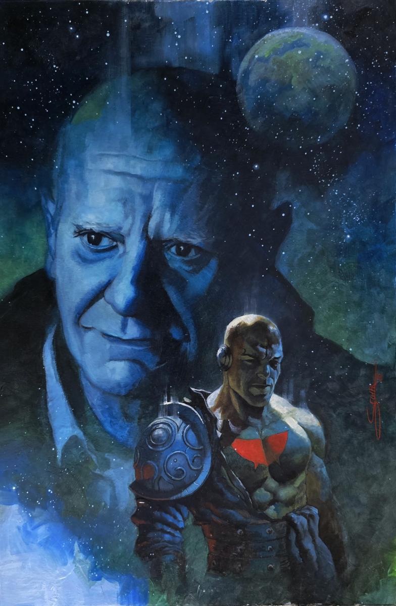  META-BARON Huile originale - Hommage à Juan GIMENEZ
