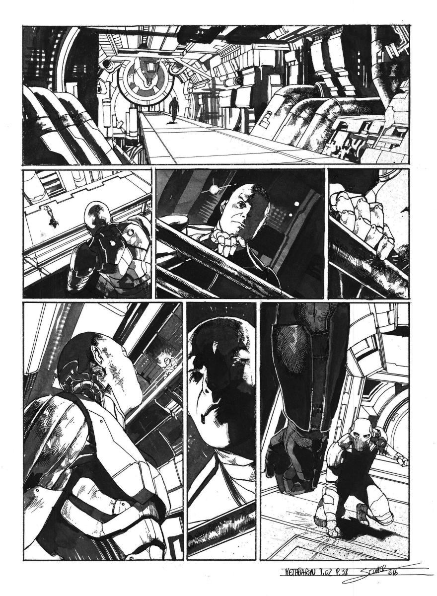Planche originale 38 de Méta-Baron T.02 signée