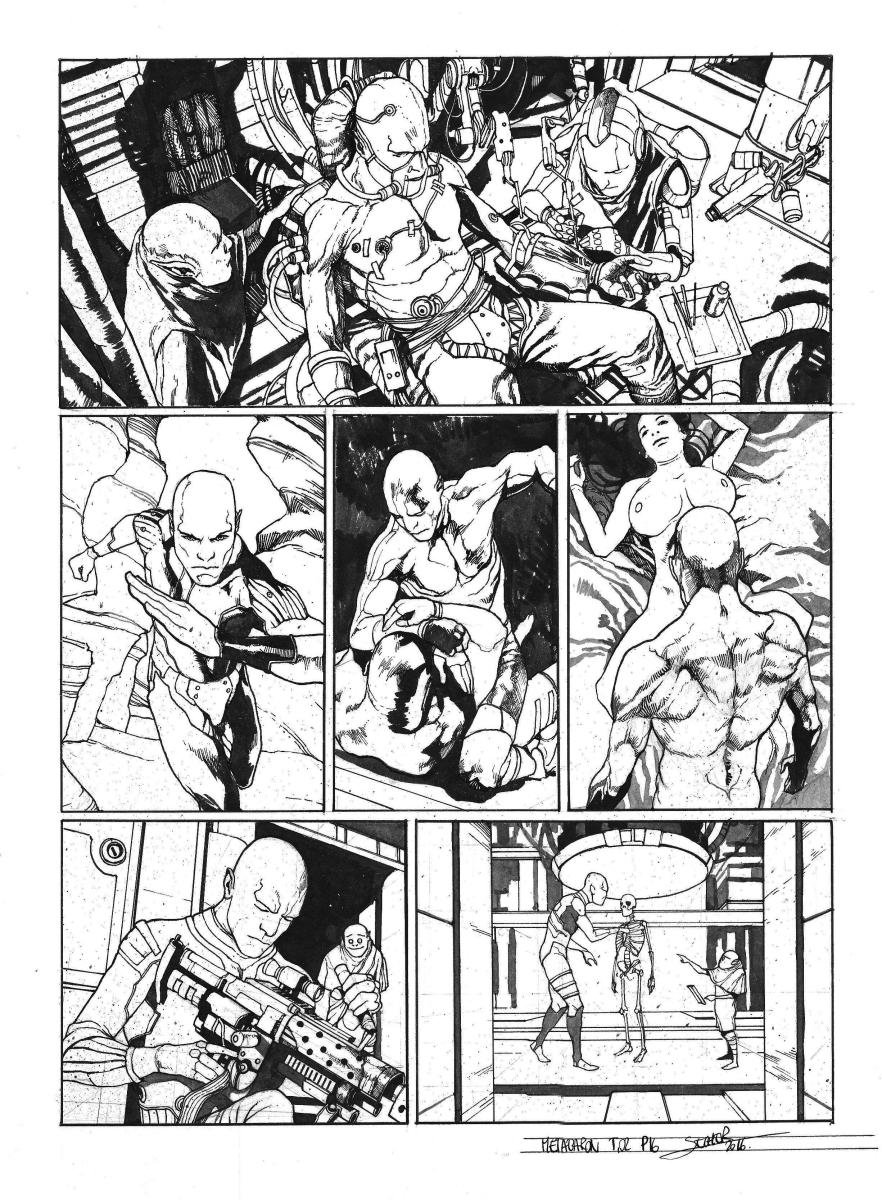 Planche originale 16 de Méta-Baron T.02 signée