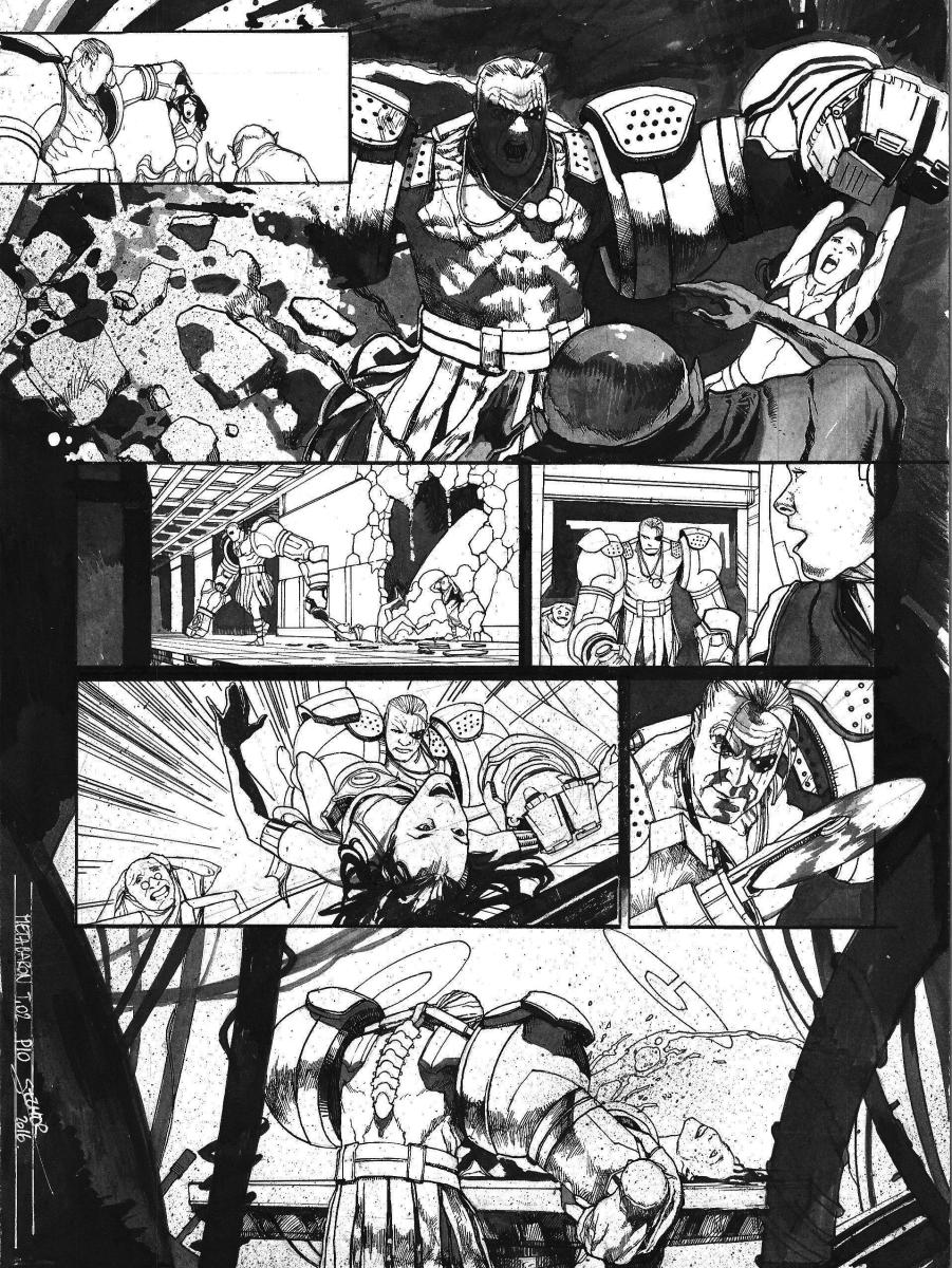 Planche originale 10 de Méta-Baron T.02 signée
