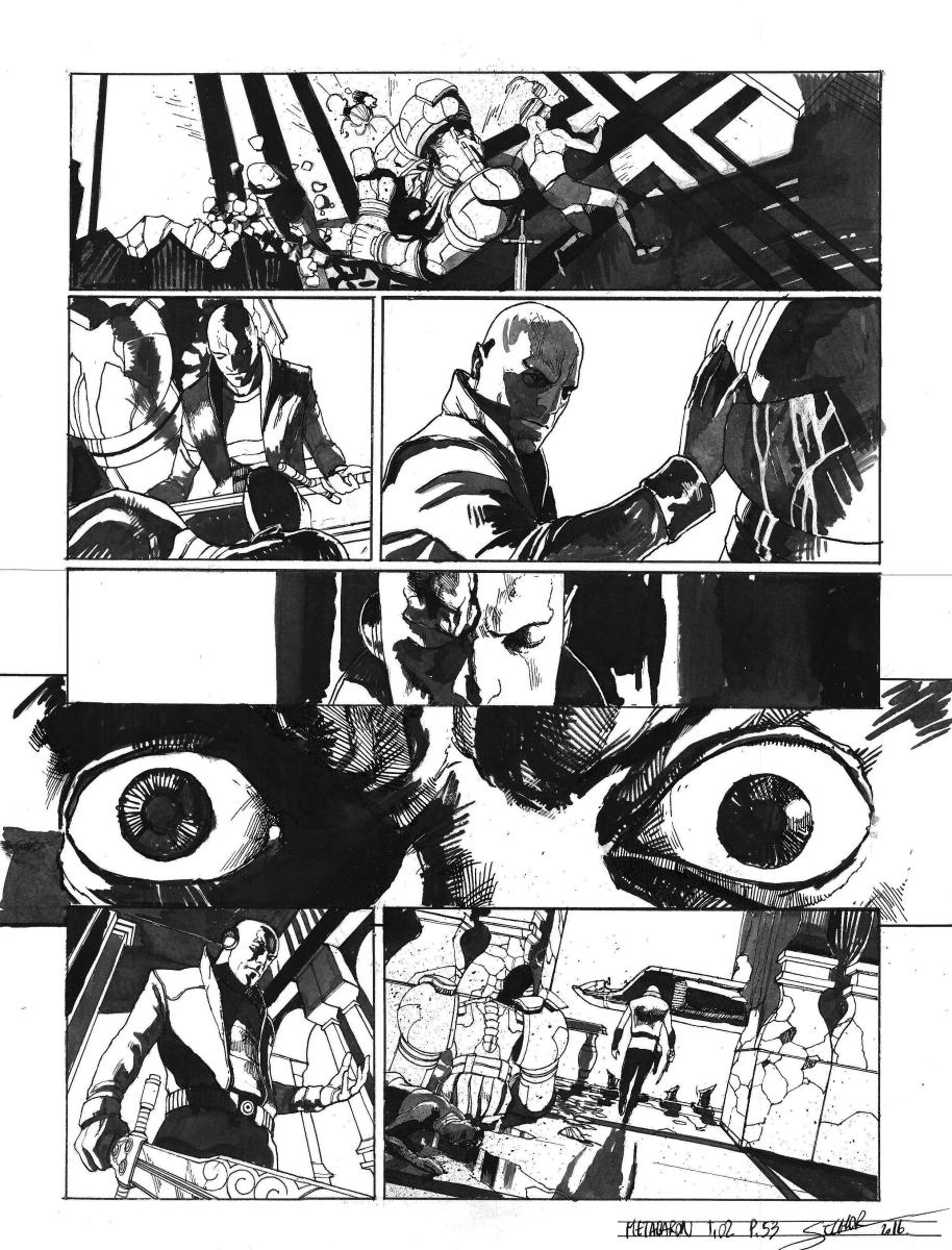 Planche originale 53 de Méta-Baron T.02 signée