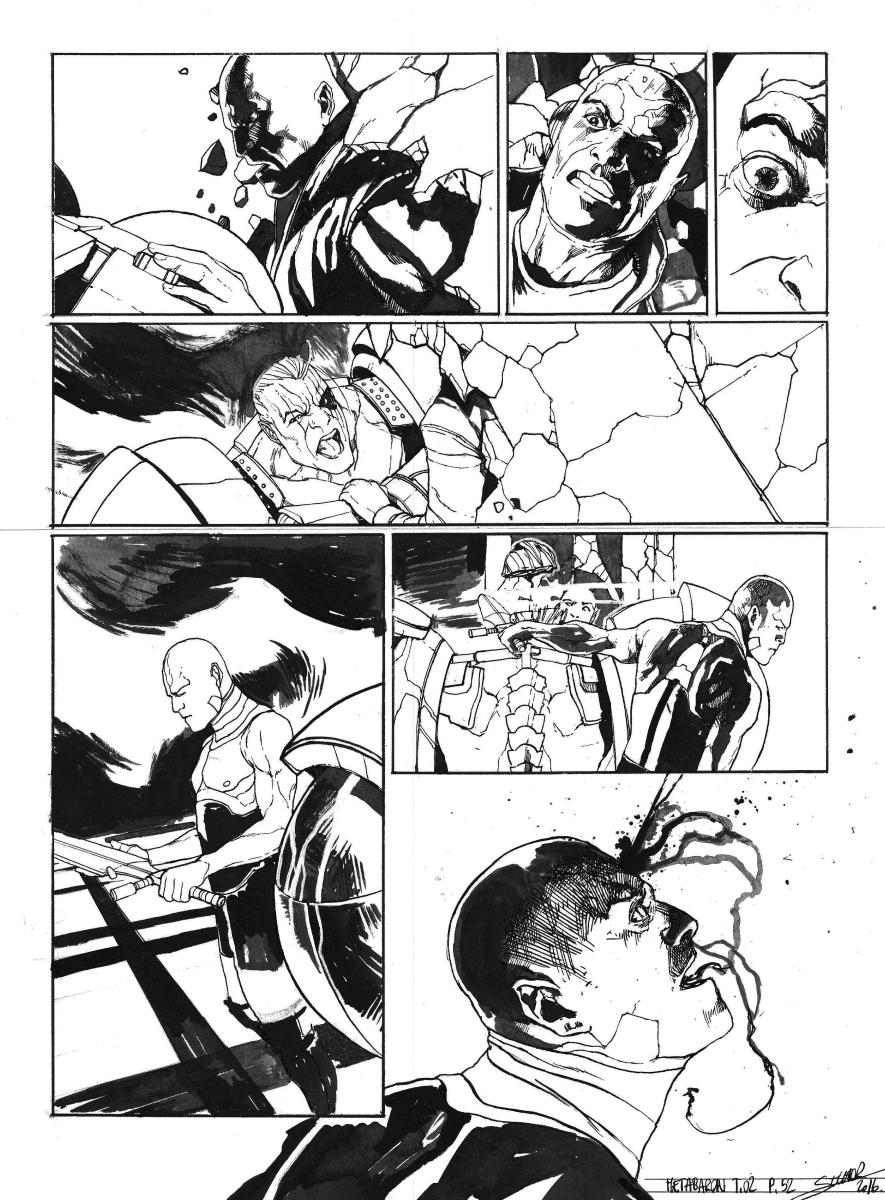 Planche originale 52 de Méta-Baron T.02 signée