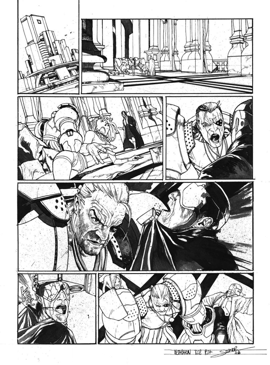 Planche originale 7 de Méta-Baron T.02 signée