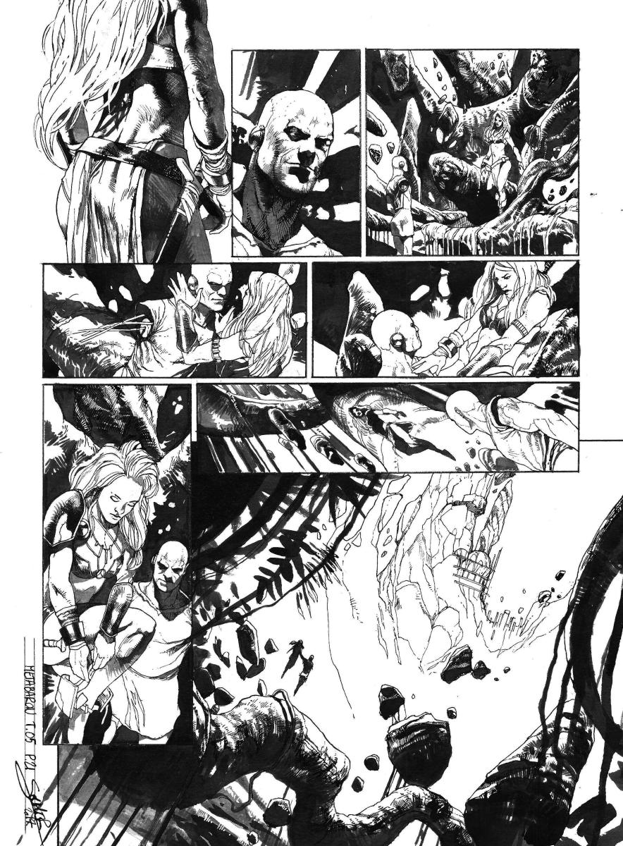 Planche originale 21 de Méta-Baron T.05 signée