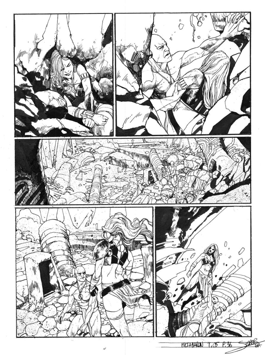 Planche originale 36 de Méta-Baron T.05 signée