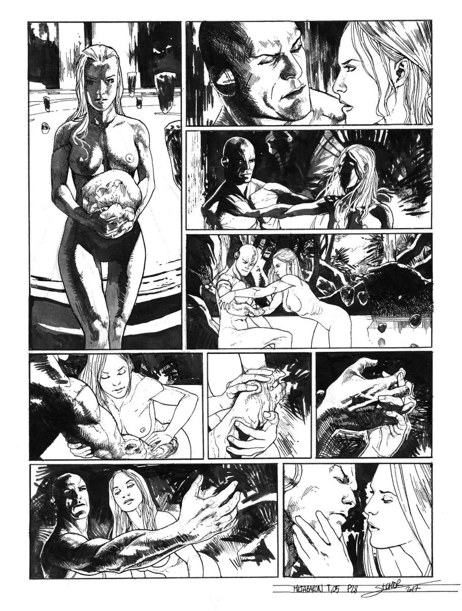 Planche originale 28 de Méta-Baron T.05 signée