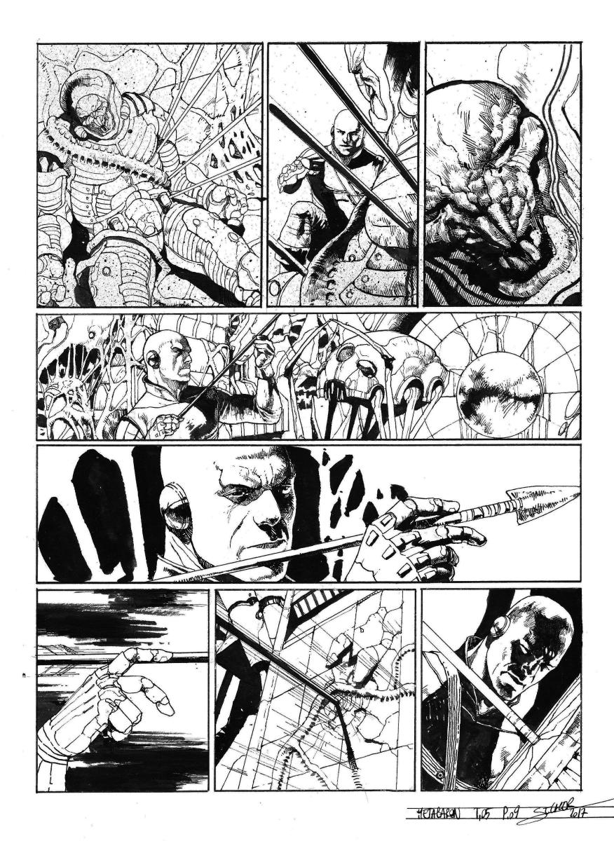 Planche originale 9 de Méta-Baron T.05 signée