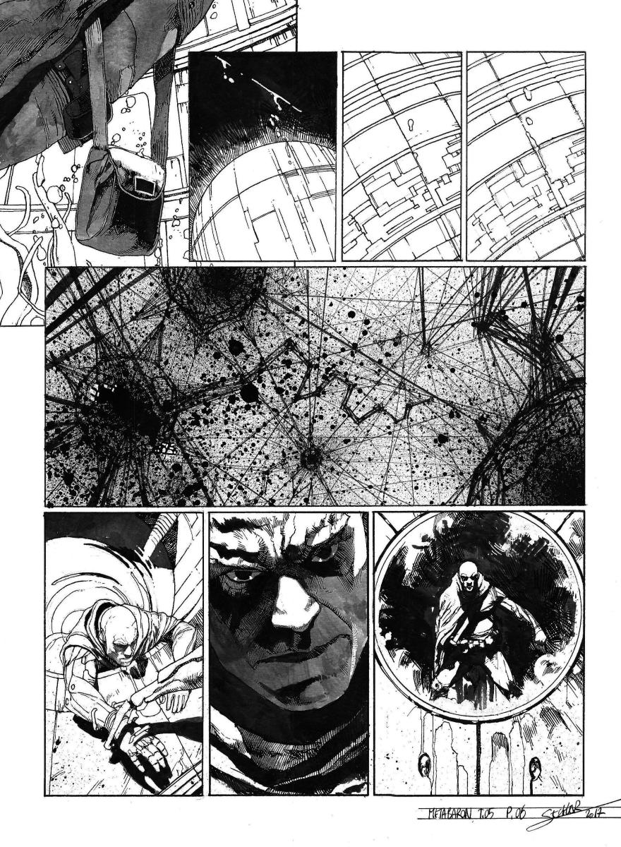 Planche originale 6 de Méta-Baron T.05 signée