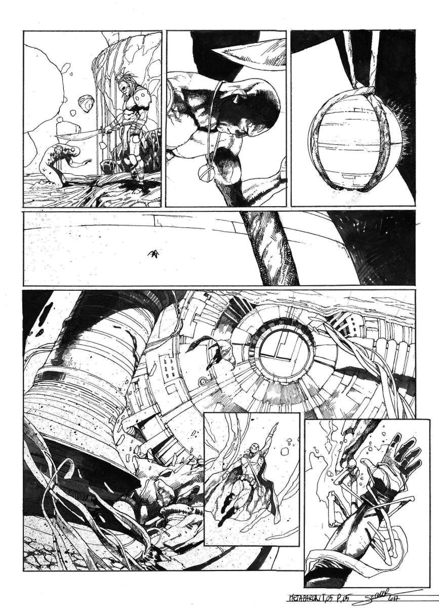 Planche originale 5 de Méta-Baron T.05 signée 