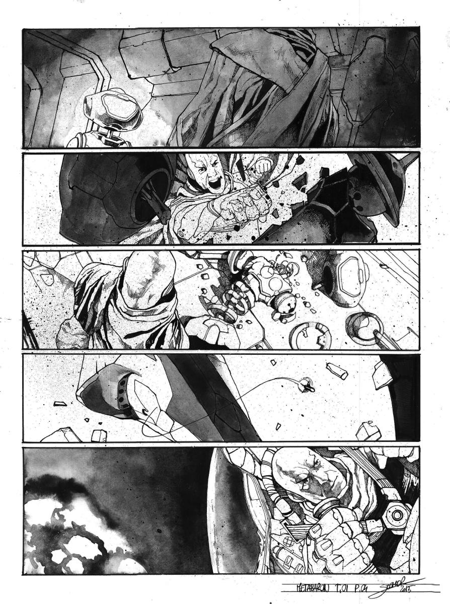Planche originale 4 de Méta-Baron T.01 signée