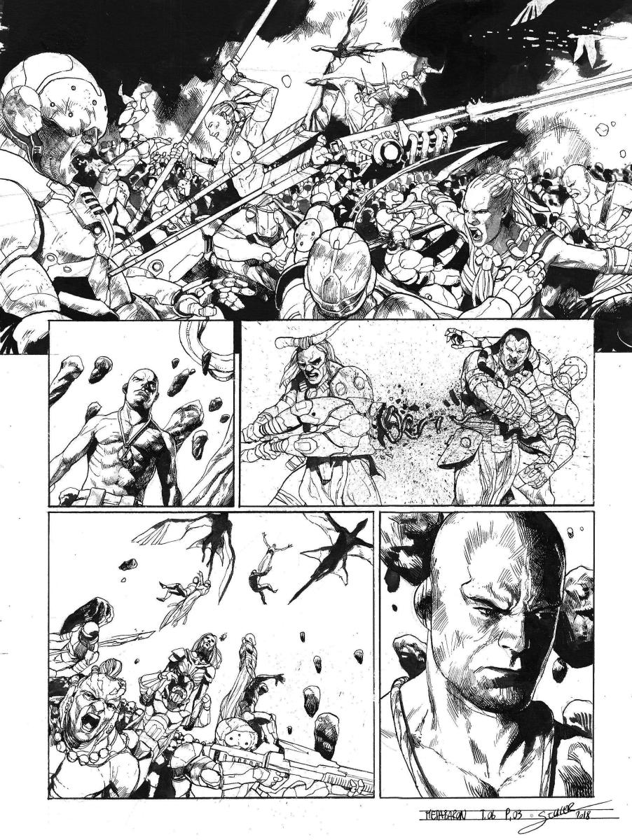 Planche originale 3 de Méta-Baron T.06 signée