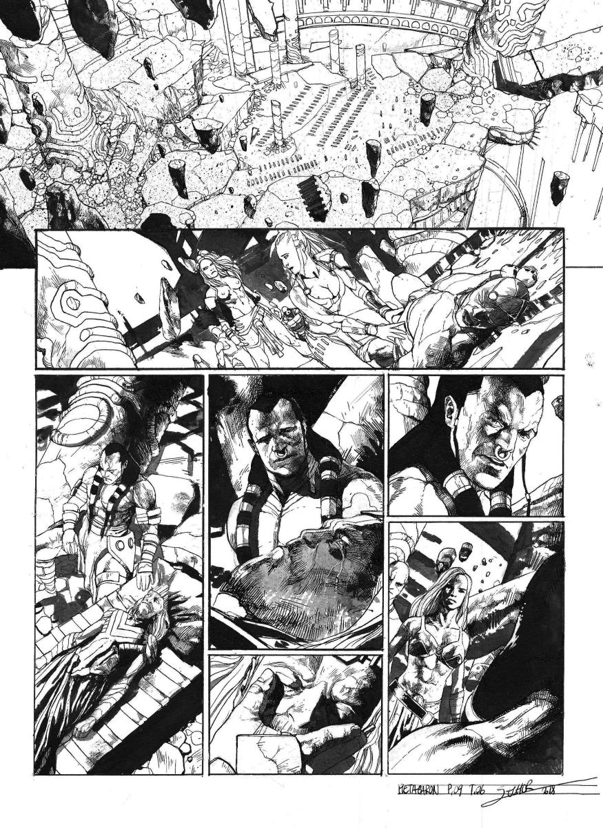Planche originale 9 de Méta-Baron T.06 signée