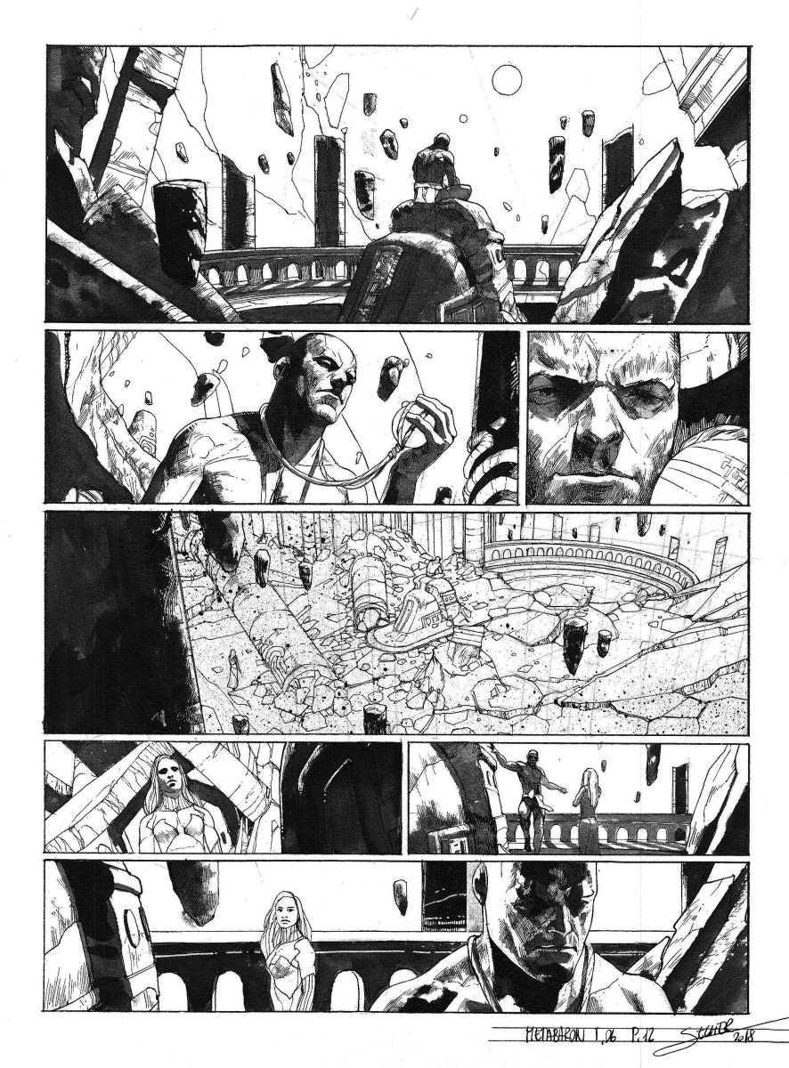 Planche originale 12 de Méta-Baron T.06 signée
