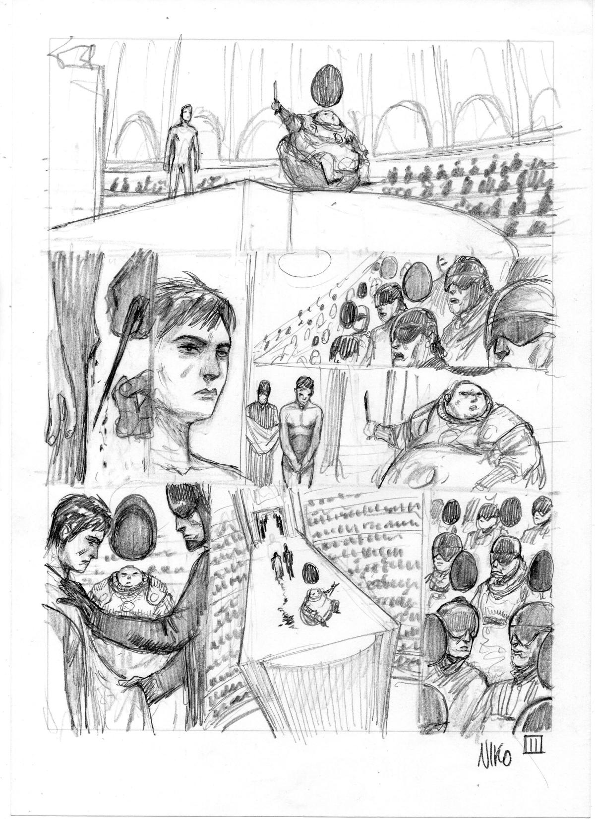 Story board de la planche 11 de META -BARON par Niko Henrichon