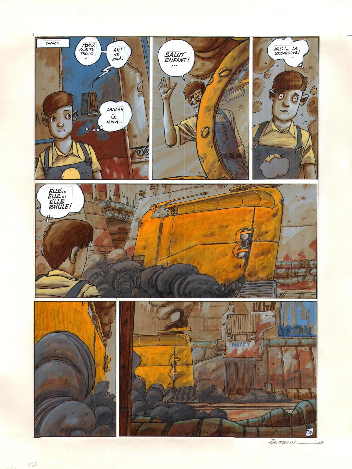 Planche Originale 30 de Naciré et les machines Tome 1 par Frédéric Pontarolo 