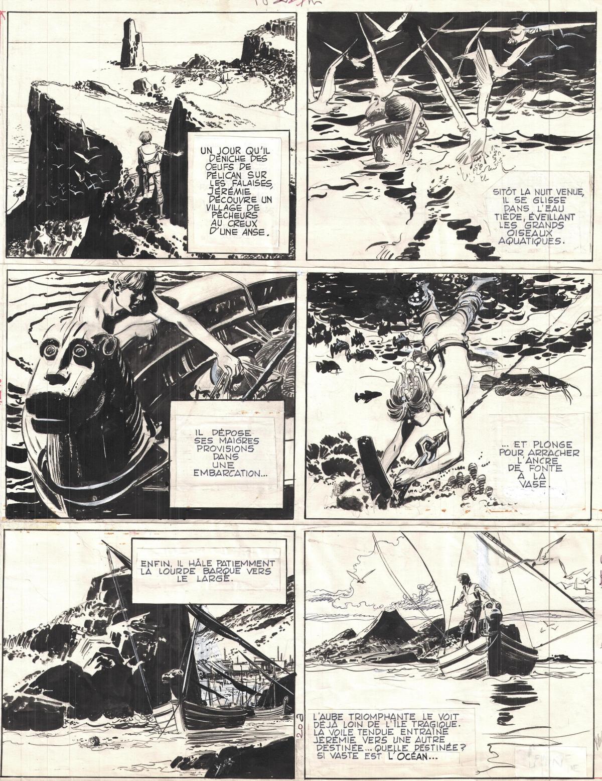 Planche originale 20A de Jérémie dans les îles par GILLON