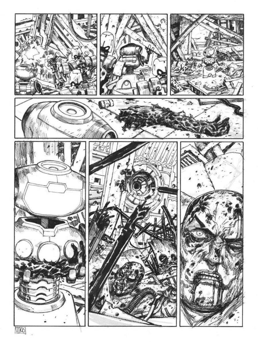 Planche originale 3 META-BARON Tome 4 - Simak le transhumain par Niko HENRICHON