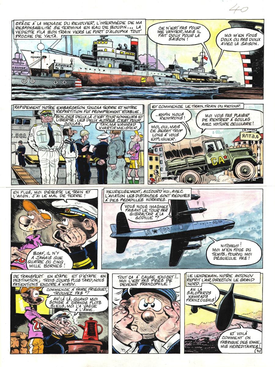 Planche originale 40 du tome 11 LE GOULAG - Exocet nous voilà ! par Dimitri