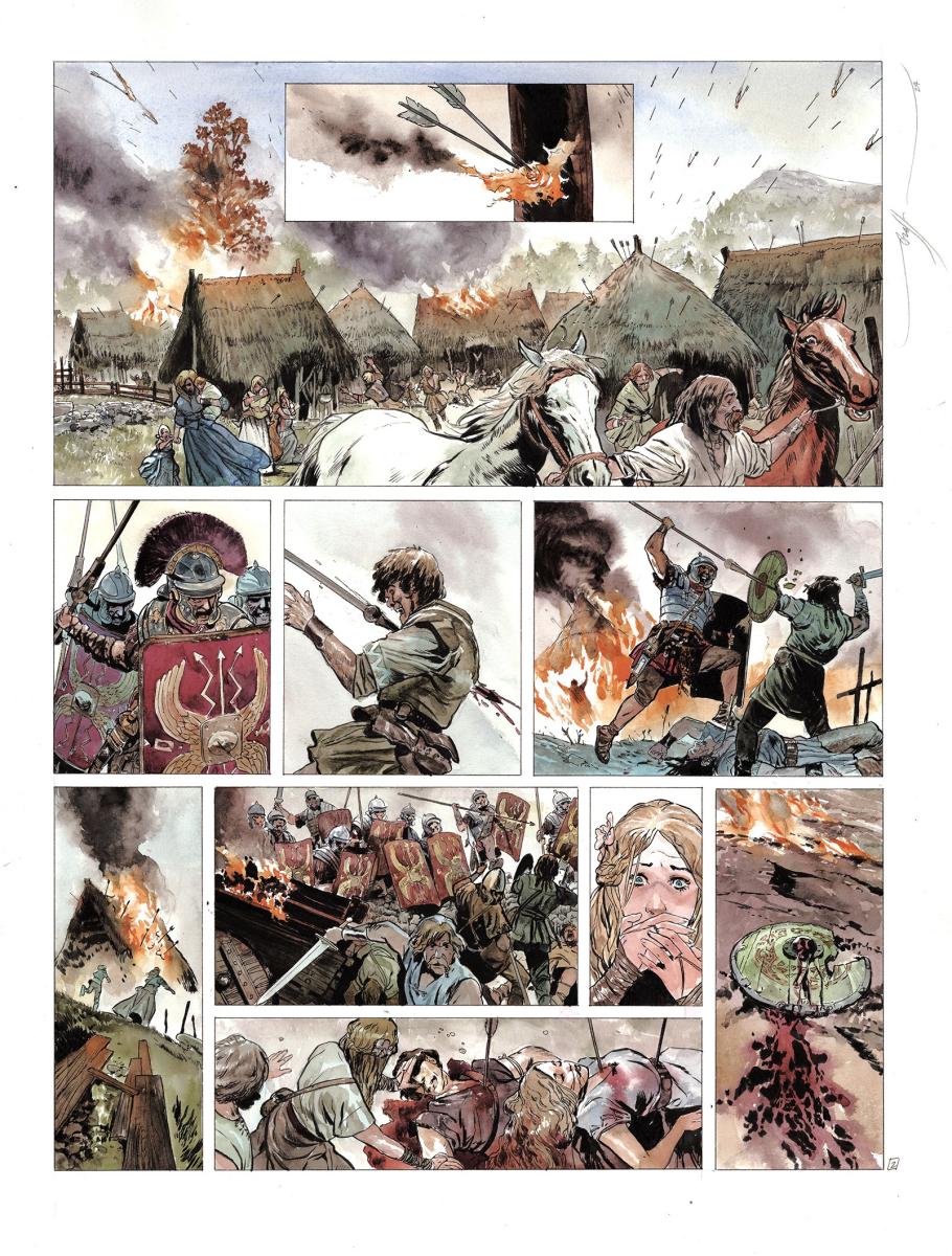 Planche originale 2 POMPÉI Tome 1 ASSA
