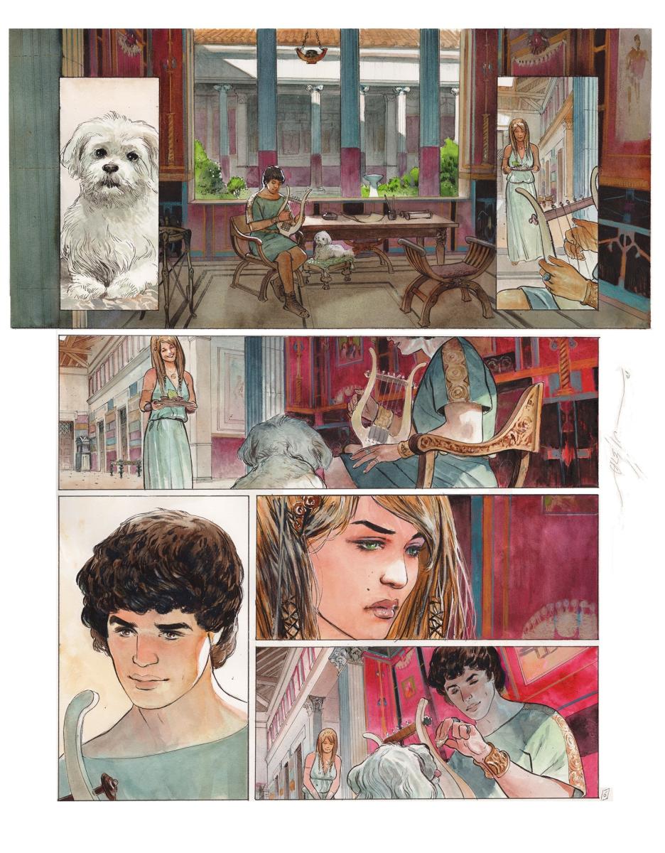 Planche originale 6 POMPÉI Tome 1 ASSA
