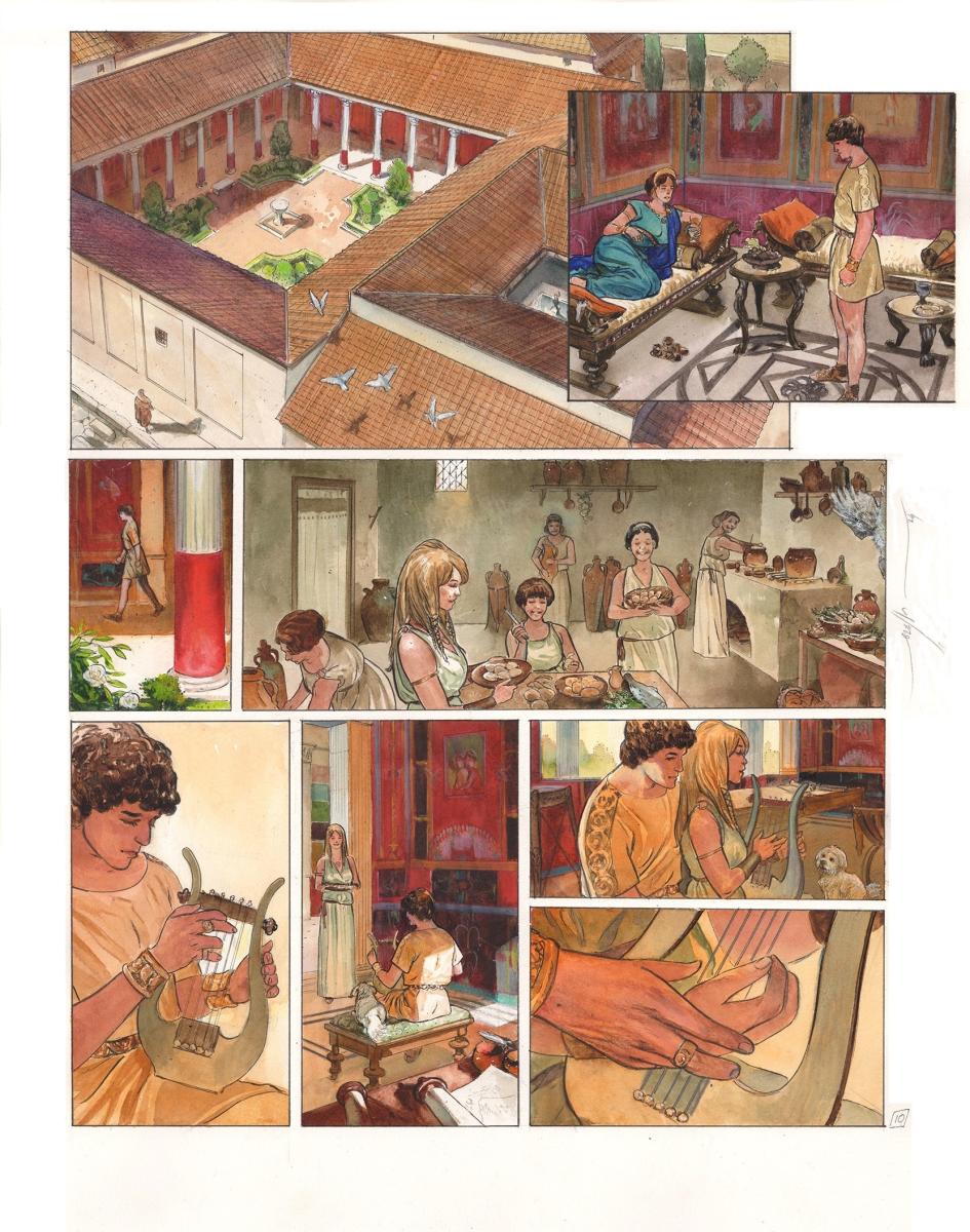 Planche originale 10 POMPÉI Tome 1 ASSA