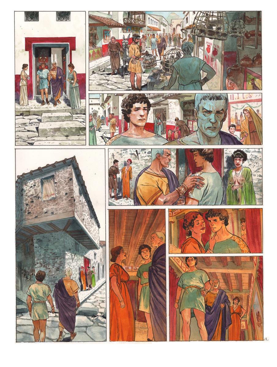 Planche originale 13 POMPÉI Tome 1 ASSA