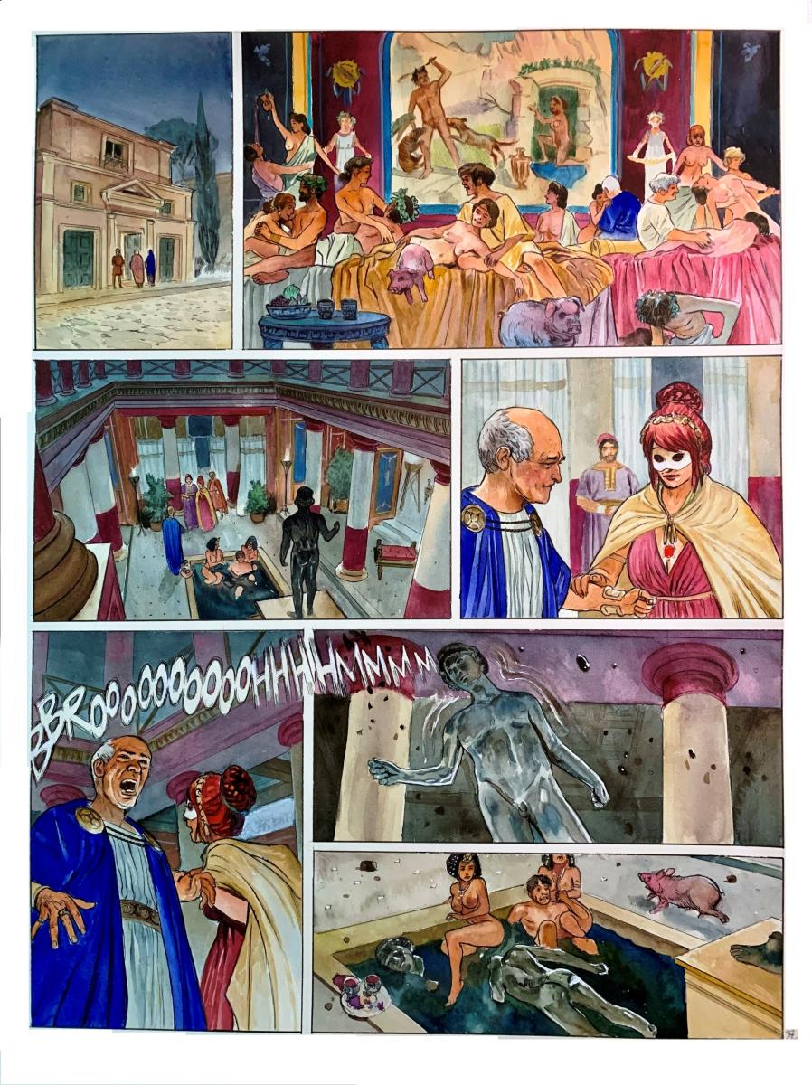 Planche originale 37  POMPÉI Tome 1 ASSA