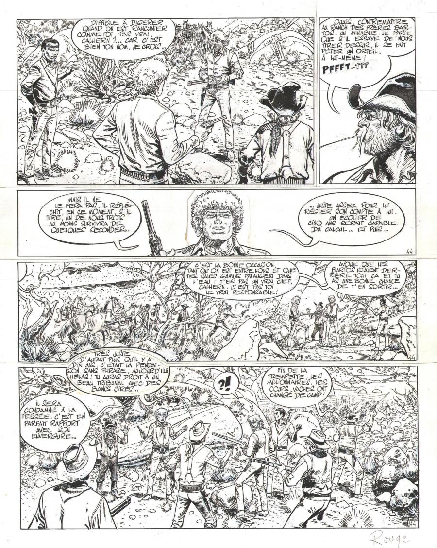 Planche originale 44 Comanche, tome 14 : Les cavaliers du rio perdu par Michel ROUGE