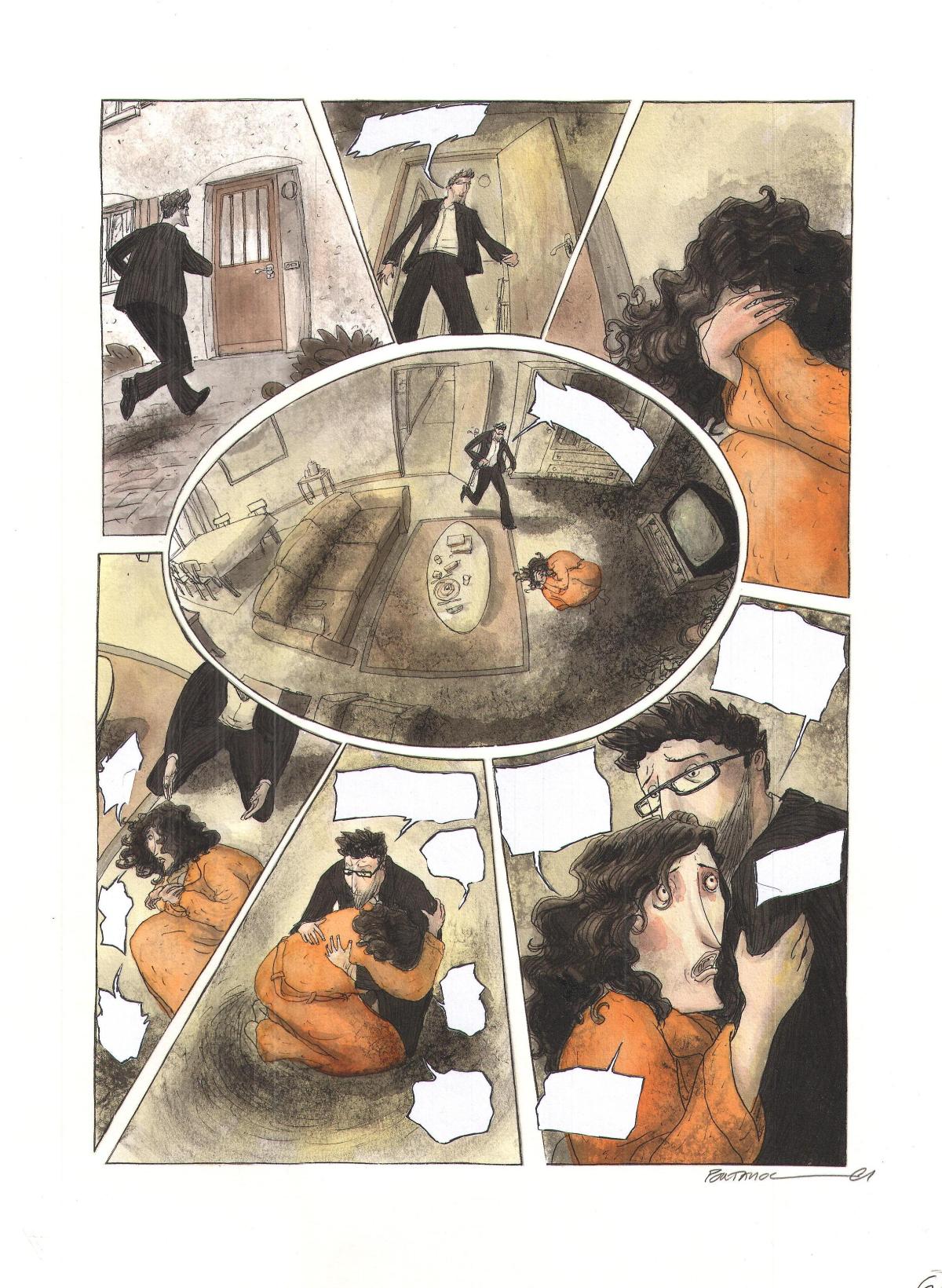 Planche Originale 26 du Serpent d'Hippocrate par Frédéric Pontarolo 