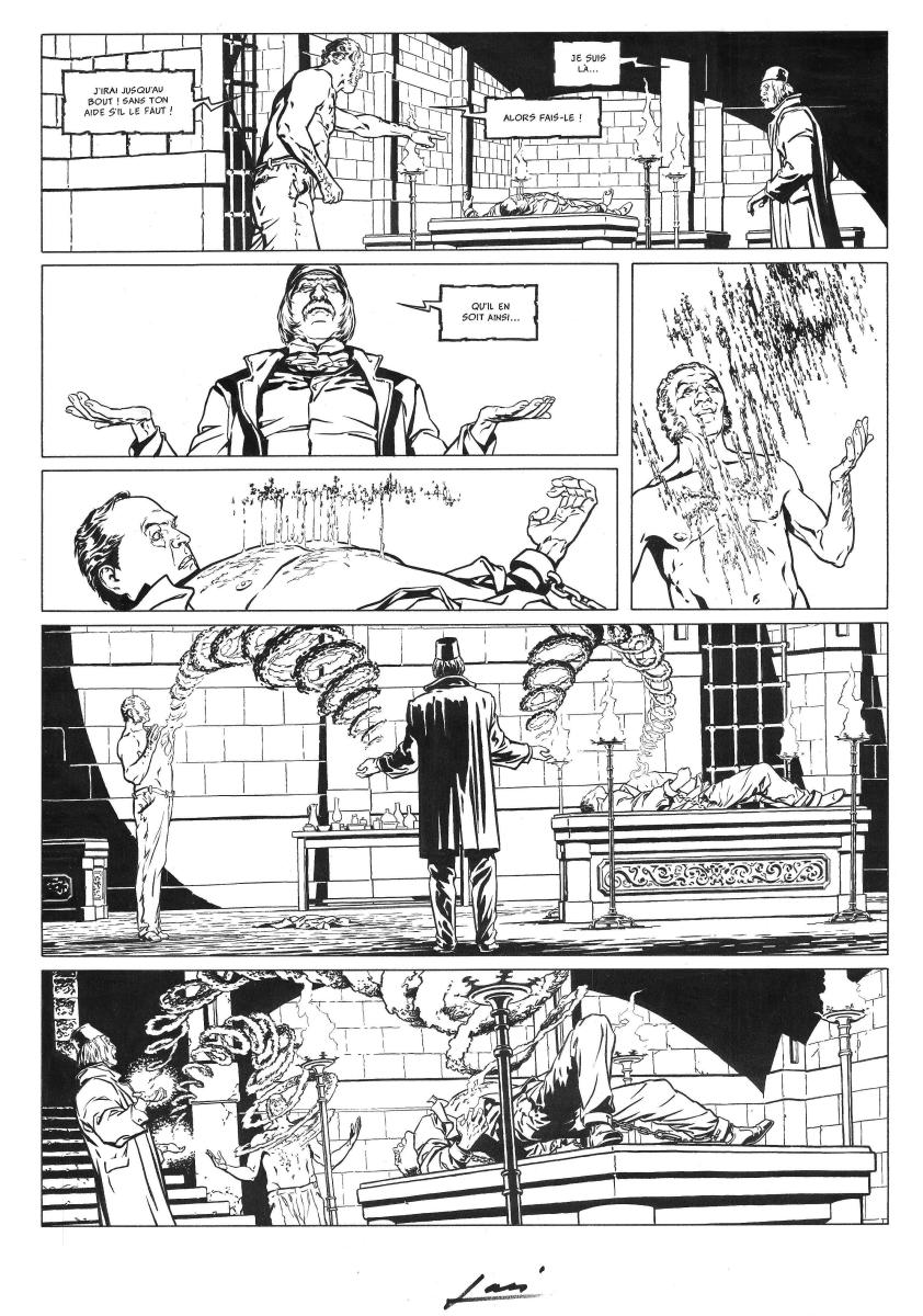 Planche originale 21 du tome 1 de Sherlock Holmes & Le Nécromicum