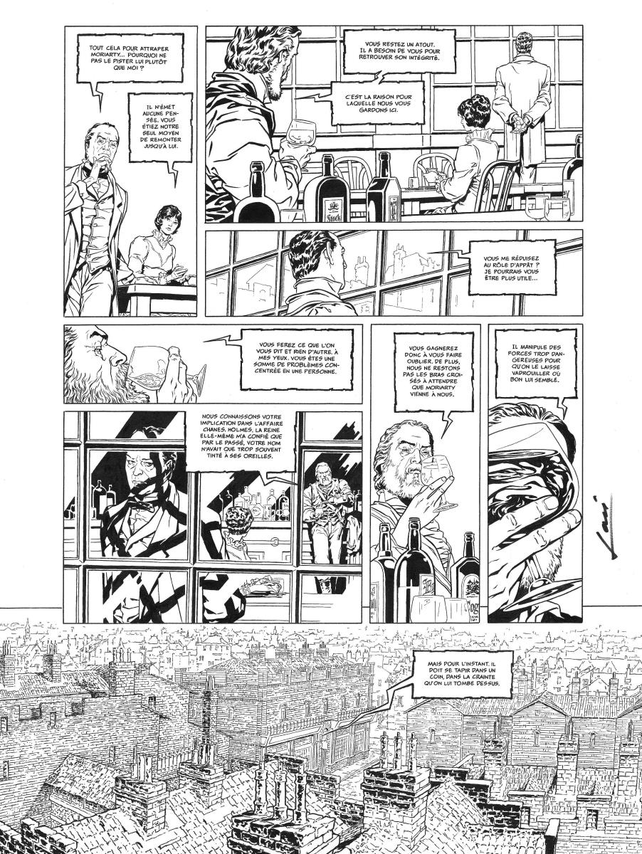 Planche originale 28 du tome 1 de Sherlock Holmes & Le Nécromicum