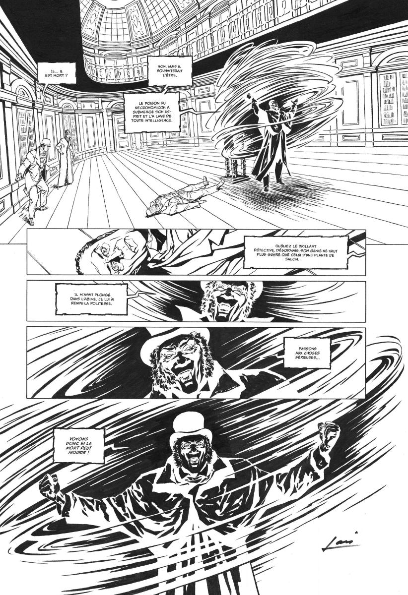 Planche originale 44 du tome 1 de Sherlock Holmes & Le Nécromicum