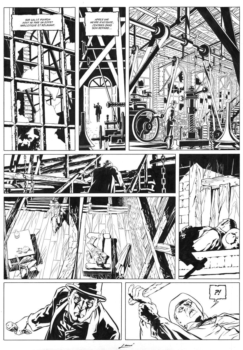 Planche originale 24 Sherlock Holmes Les Vampires de Londres Tome 2