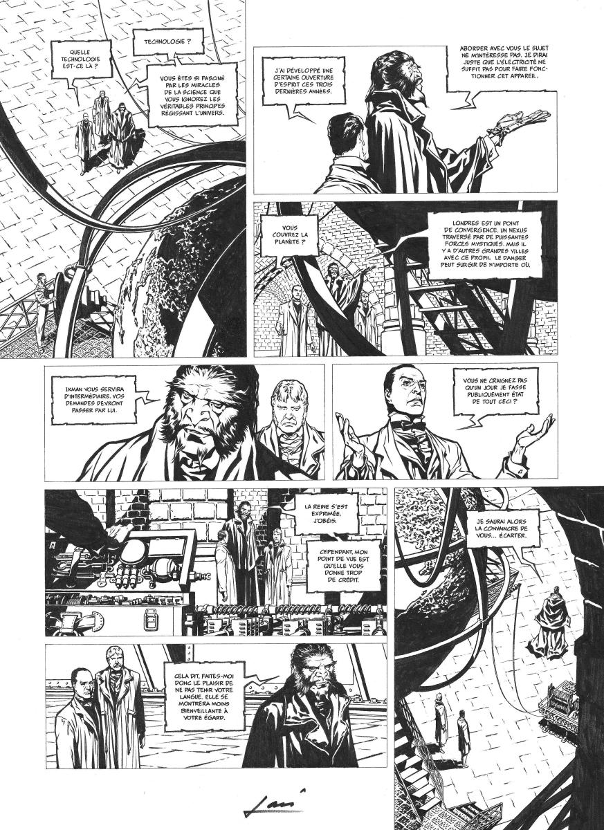 Planche originale 21 du tome 1 de Sherlock Holmes & Les Voyageurs du Temps 