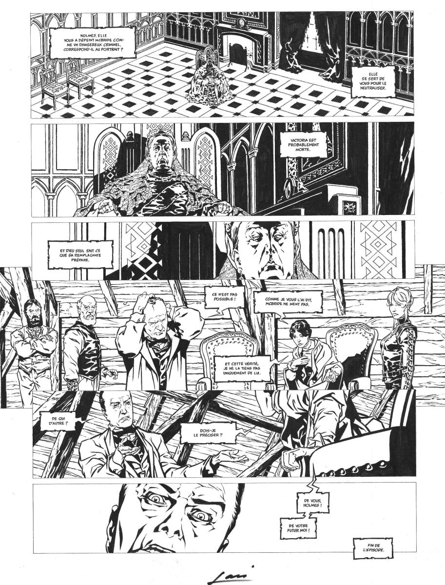 Planche originale 46 du tome 1 de Sherlock Holmes & Les Voyageurs du Temps