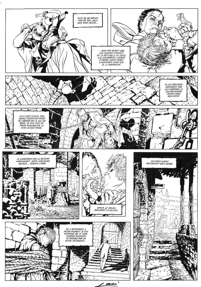 Planche originale 21 Sherlock Holmes Les Vampires de Londres Tome 2