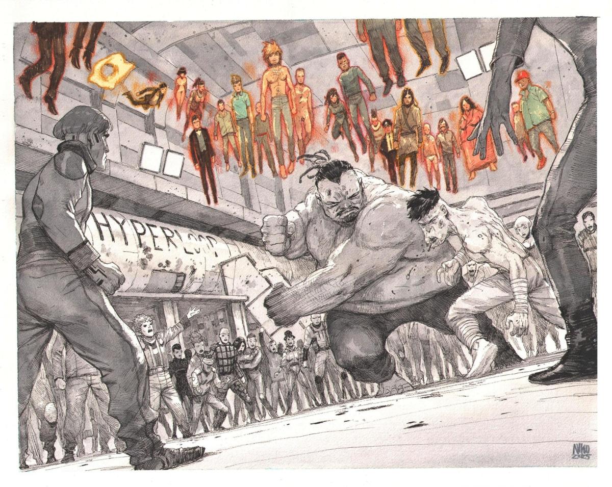 Double planche originale 54-55 de Spectateurs