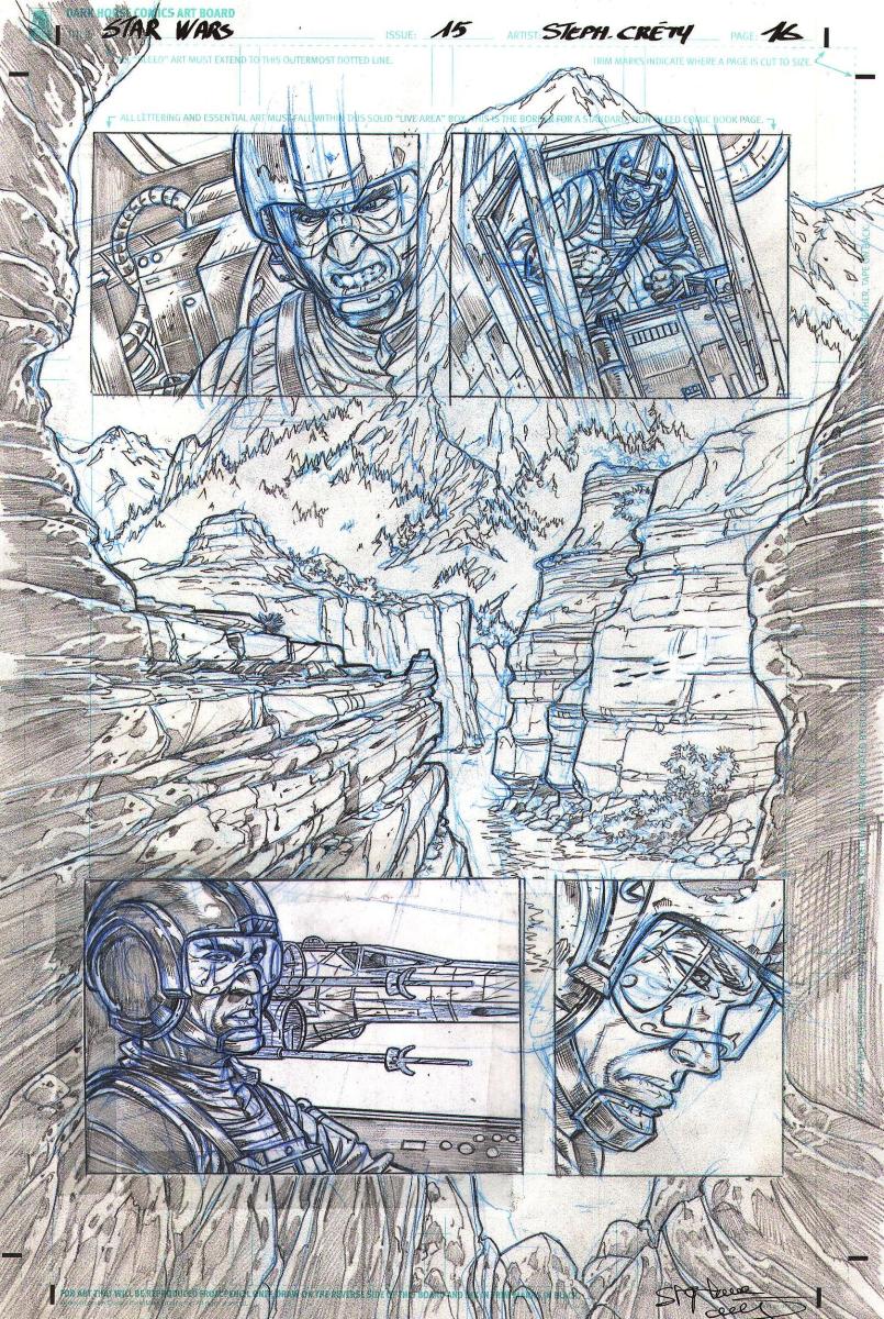 Planche originale 16 de STAR WARS Episode 15 'The Princess Bride' - Marvel