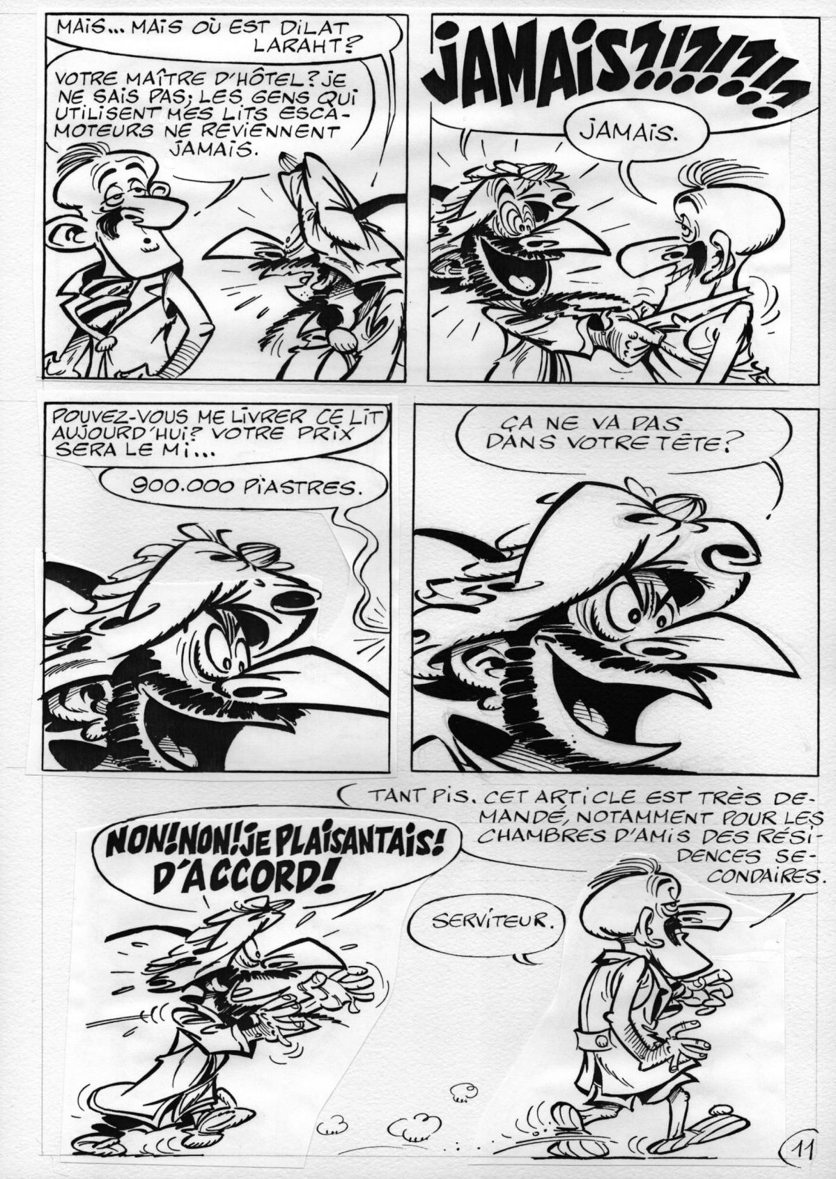 Planche originale 11 pour Iznogoud édition de poche de Jean Tabary