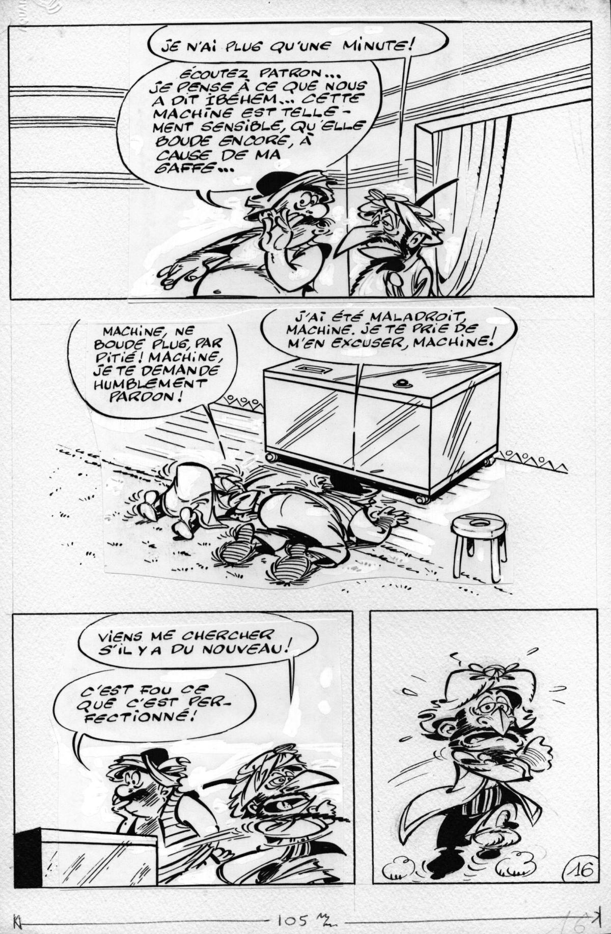 Planche originale 14 pour Iznogoud édition de poche de Jean Tabary